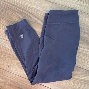 Athleta Girl Gray Capri Leggings Size Large 12 18in Inseam Activewear Athleisure
